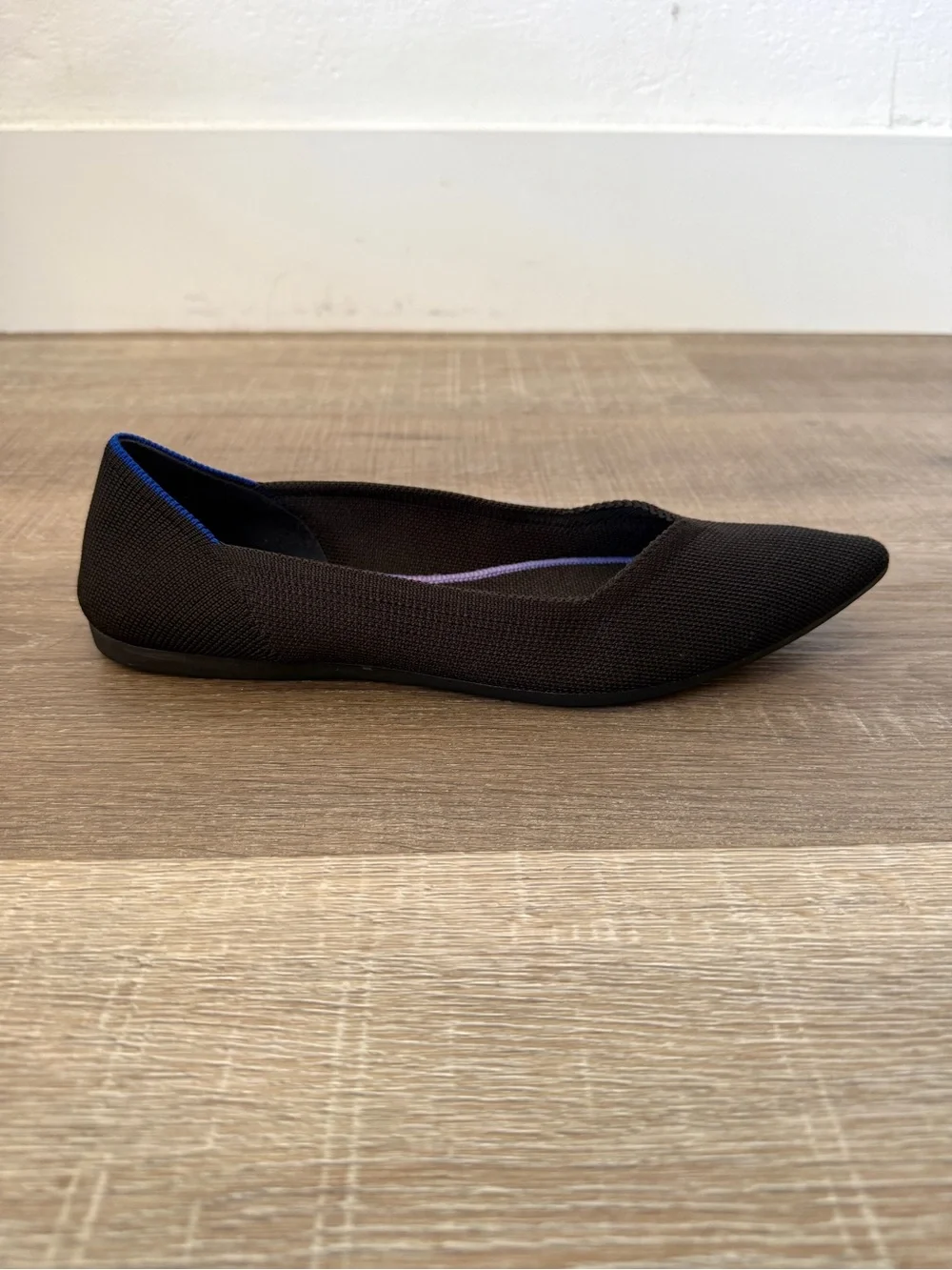 Rothy's The Point Flats Women's Size 9 Black Blue Pointed Toe